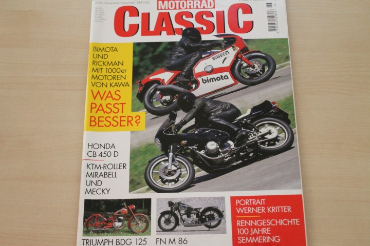 Deckblatt Motorrad Classic (06/1999)